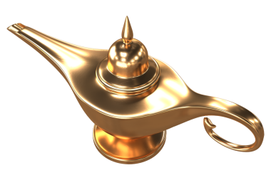 Sihirli gaz lambası Altın rengi