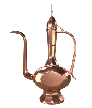 Arap çaydanlığı, bakır rengi