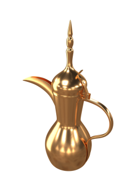 Arap çaydanlığı, altın rengi