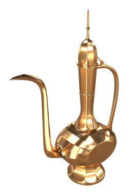 Arap çaydanlığı, altın rengi