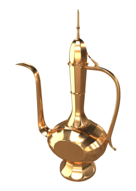 Arap çaydanlığı, altın rengi