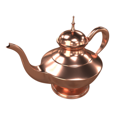 Arap çaydanlığı, bakır rengi