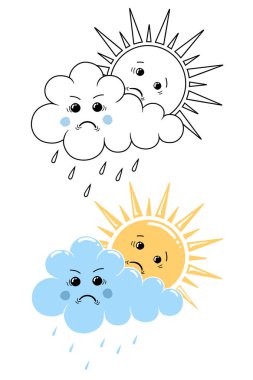 Hüzünlü bir güneş bulutlu bir yağmur bulutunun arkasından dışarı bakar, iki seçenek vardır.