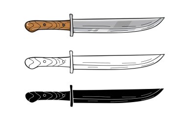 Mutfak bıçak simgesi, vektör çizim