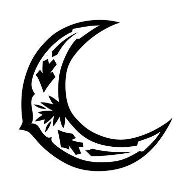 Moon decorated with for muslim festival clipart