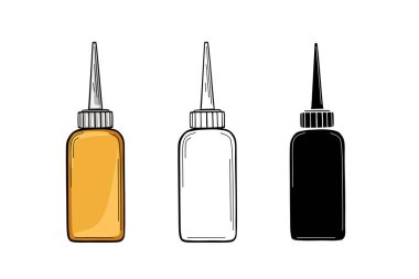 Bir şişe yapıştırıcı vektör çizimi Çizgi film biçimi