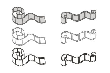 Film şeritleri, sinema makaraları.