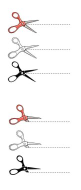 Makasla vektör çizim borularını kestim