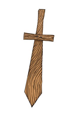 Tahta oyuncak kılıç Vektör illüstrasyonu