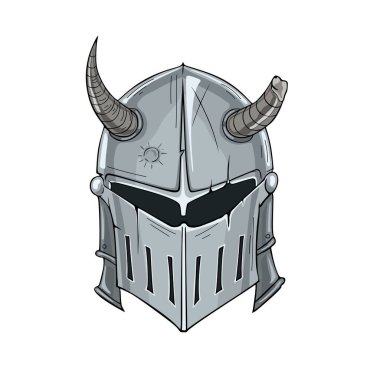 Boynuzlu savaşçı miğferi.