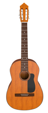 Klasik Akustik Gitar beyaz 3d render üzerinde izole edildi