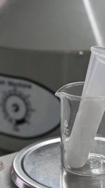 Kozmetik araştırma ve testler için gelişmiş kimya laboratuvarı. Yüksek kaliteli FullHD görüntüler