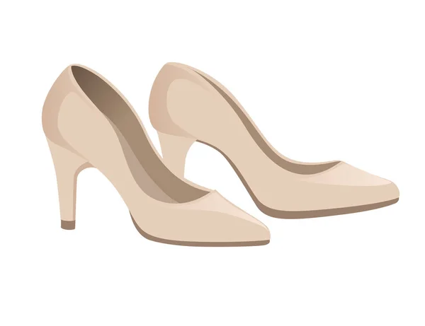Moderne Modische Damenschuhe Mit High Heel Glamour Schuhe Vektor Illustration — Stockvektor