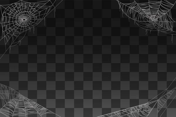 Spider Espeluznante Decoración Web Para Ilustración Del Vector Fondo Sobre — Vector de stock