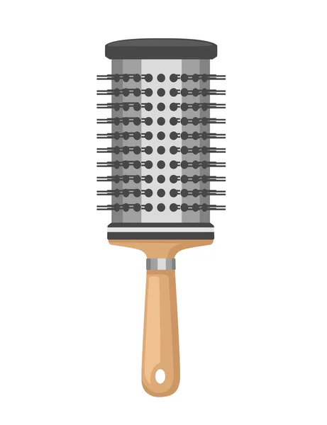Cepillo Para Cuidado Del Cabello Acero Moda Peine Vector Ilustración — Archivo Imágenes Vectoriales