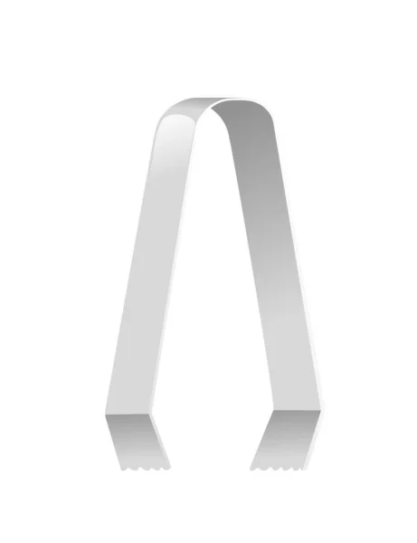 ステンレス鋼アイストングバーキッチンワーバーベクトルイラスト白の背景に隔離 — ストックベクタ