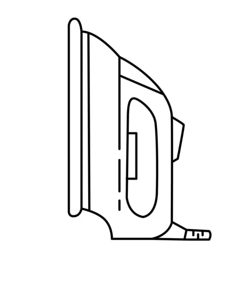 Illustration Vectorielle Électrique Moderne Fer Vapeur Isolée Sur Fond Blanc — Image vectorielle