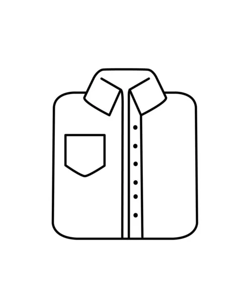 Camisa Limpa Vetor Ilustração Isolado Fundo Branco —  Vetores de Stock