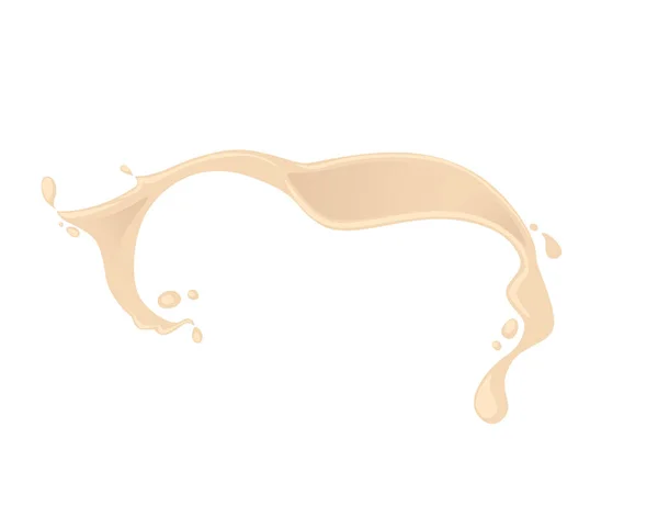 Mayonaise Saus Crème Vlekken Vloeiende Druppels Vector Illustratie Geïsoleerd Witte — Stockvector