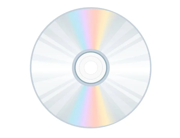 DvdまたはCdディスクデジタル技術データストレージベクトル図白の背景に隔離 — ストックベクタ