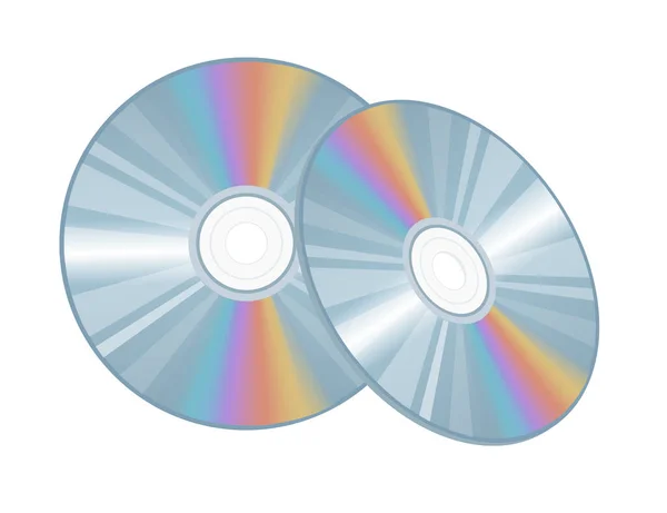 Dvd Oder Disk Digitale Technologie Datenspeichervektordarstellung Isoliert Auf Weißem Hintergrund — Stockvektor