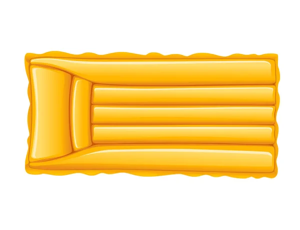 Φουσκωτό Στρώμα Νερού Για Πισίνα Φωτεινό Κίτρινο Χρώμα Διανυσματική Απεικόνιση — Διανυσματικό Αρχείο