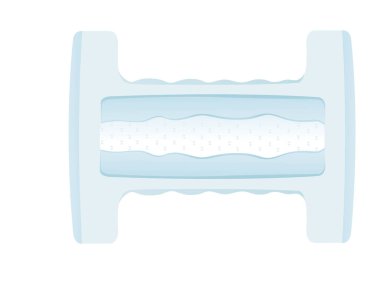 Beyaz arka planda izole edilmiş, cırt cırt hijyen konforlu bebek emme bezi..