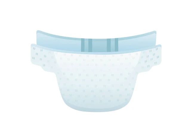 Baby Absorbent Diaper Velcro Hygiene Comfortable Care Vector Illustration Isolated —  Vetores de Stock