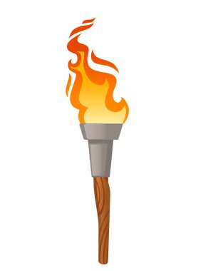 Beyaz arkaplanda izole edilmiş ortaçağ fener ışık vektör çizimi.