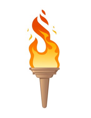 Beyaz arkaplanda izole edilmiş ortaçağ fener ışık vektör çizimi.