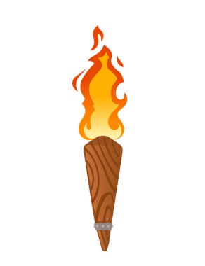 Beyaz arkaplanda izole edilmiş ortaçağ fener ışık vektör çizimi.