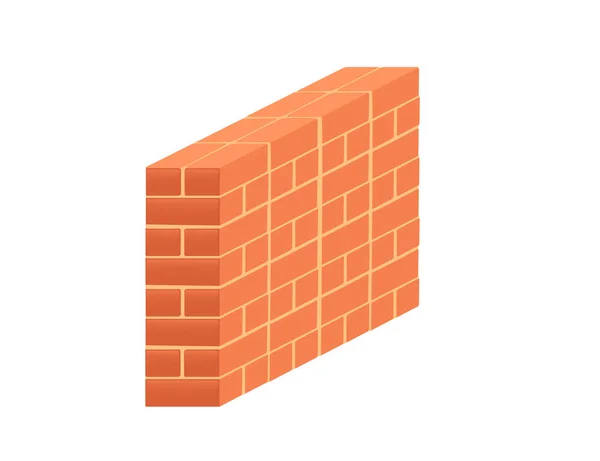 Brickworks Met Hoge Kwaliteit Rode Bakstenen Vector Illustratie Witte Achtergrond — Stockvector