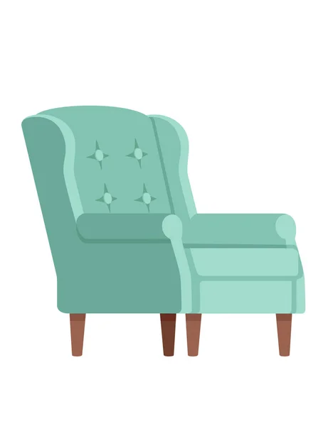Moderne Hölzerne Bequeme Sessel Vektor Illustration Isoliert Auf Weißem Hintergrund — Stockvektor