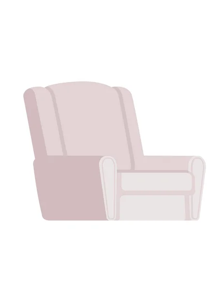 Современная Деревянная Удобная Векторная Иллюстрация Кресла Белом Фоне — стоковый вектор