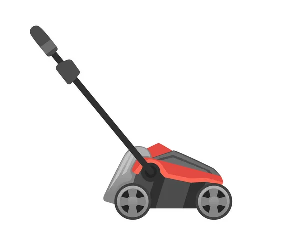 Lawn Mower Machine Grass Cutter Gardening Tool Vector Illustration Isolated — Stock Vector