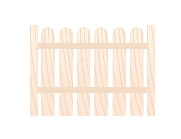 Fából Készült Kerítés Vektoros Illusztráció Elszigetelt Fehér Background — Stock Vector