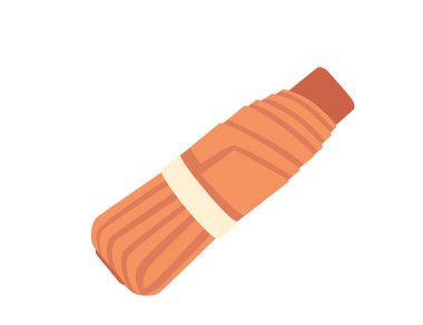 Kapalı şemsiye vektör çizimi beyaz arkaplanda izole edildi.