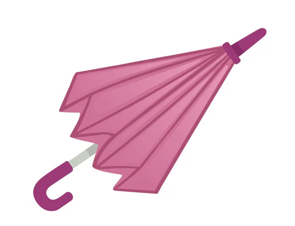 Stängt Paraply Vektor Illustration Isolerad Vit Bakgrund — Stock vektor