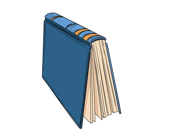 Libro Singolo Stile Disegnato Mano Con Illustrazione Vettoriale Rigida Isolata — Vettoriale Stock