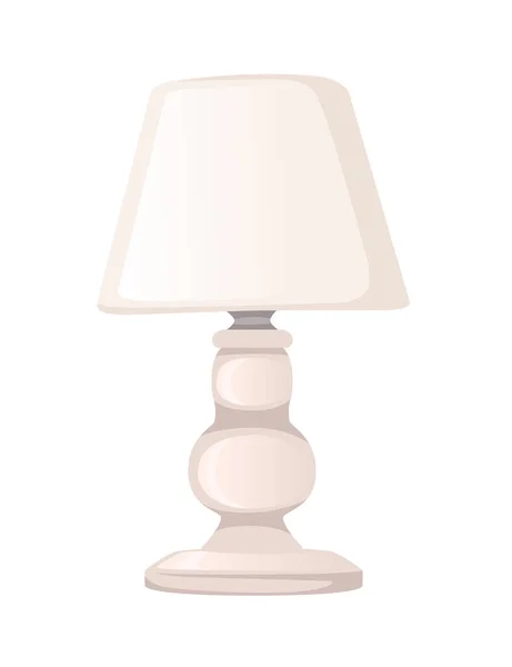 Classic Style Retro Desk Lamp Vector Illustration Isolated White Background — Stock Vector