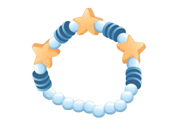 Bracelet Funky Coloré Partir Perles Plastique Brillant Avec Des Perles — Image vectorielle