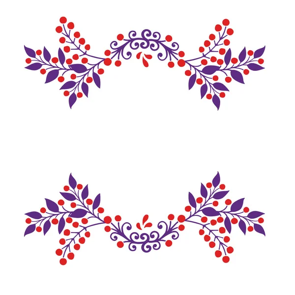 Kulatý Rám Abstraktními Květinovými Prvky Vavřínový Kruh Vektorové Ilustrace Izolované — Stockový vektor
