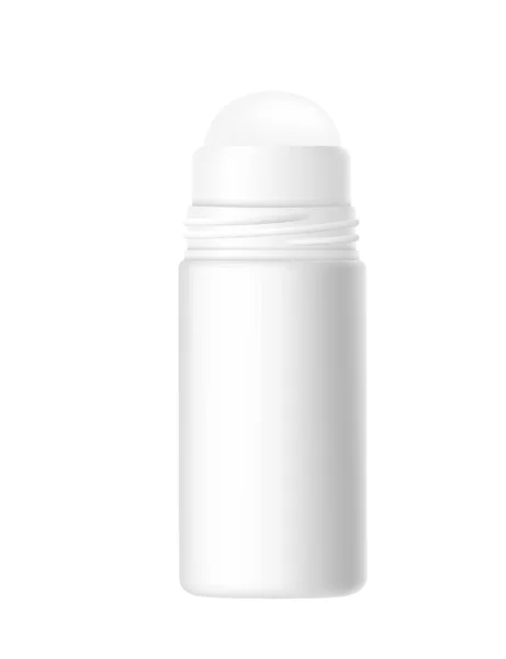 Plantilla Blanco Rollo Paquete Plástico Desodorante Antitranspirante Maqueta Cosmética Ilustración — Archivo Imágenes Vectoriales