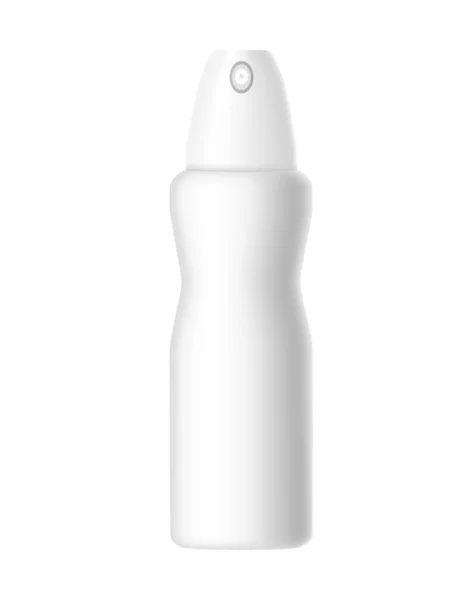 Modèle Vide Pulvérisation Peut Déodorant Antisudorifique Emballage Plastique Cosmétique Maquette — Image vectorielle
