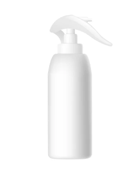 Plantilla Blanco Spray Puede Antitranspirante Desodorante Paquete Plástico Cosmética Maqueta — Vector de stock