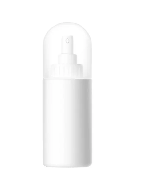 Plantilla Blanco Spray Puede Antitranspirante Desodorante Paquete Plástico Cosmética Maqueta — Vector de stock