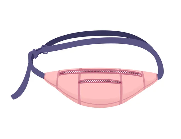 Stylish Modern Pink Color Waist Banana Bag Vector Illustration Isolated — Stock Vector