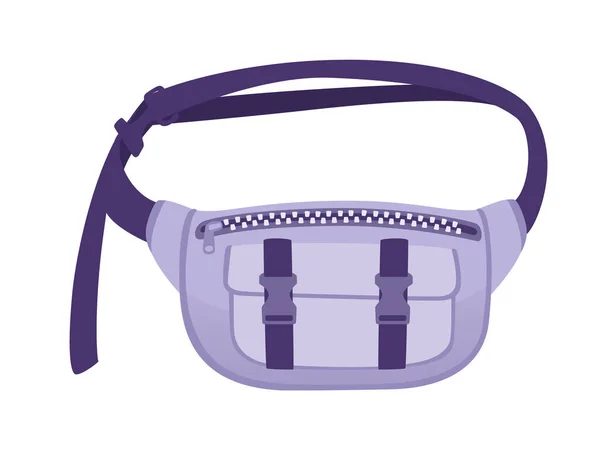 Stylish Modern Purple Color Waist Banana Bag Vector Illustration Isolated — Stock Vector