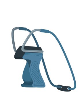 Beyaz arkaplanda izole edilmiş plastik kabza vektör illüstrasyonlu profesyonel sapan.