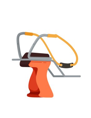 Beyaz arkaplanda izole edilmiş plastik kabza vektör illüstrasyonlu profesyonel sapan.